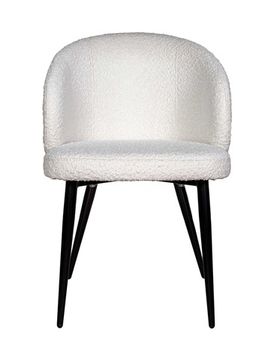 Стул VITO, букле белый, опоры черные