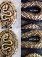 Барельеф на стену из гипса Змея