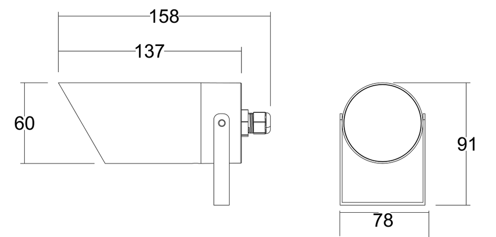 Светильник ALPHA встраиваемый в грунт,  7Вт,  IP65,  темно-серый