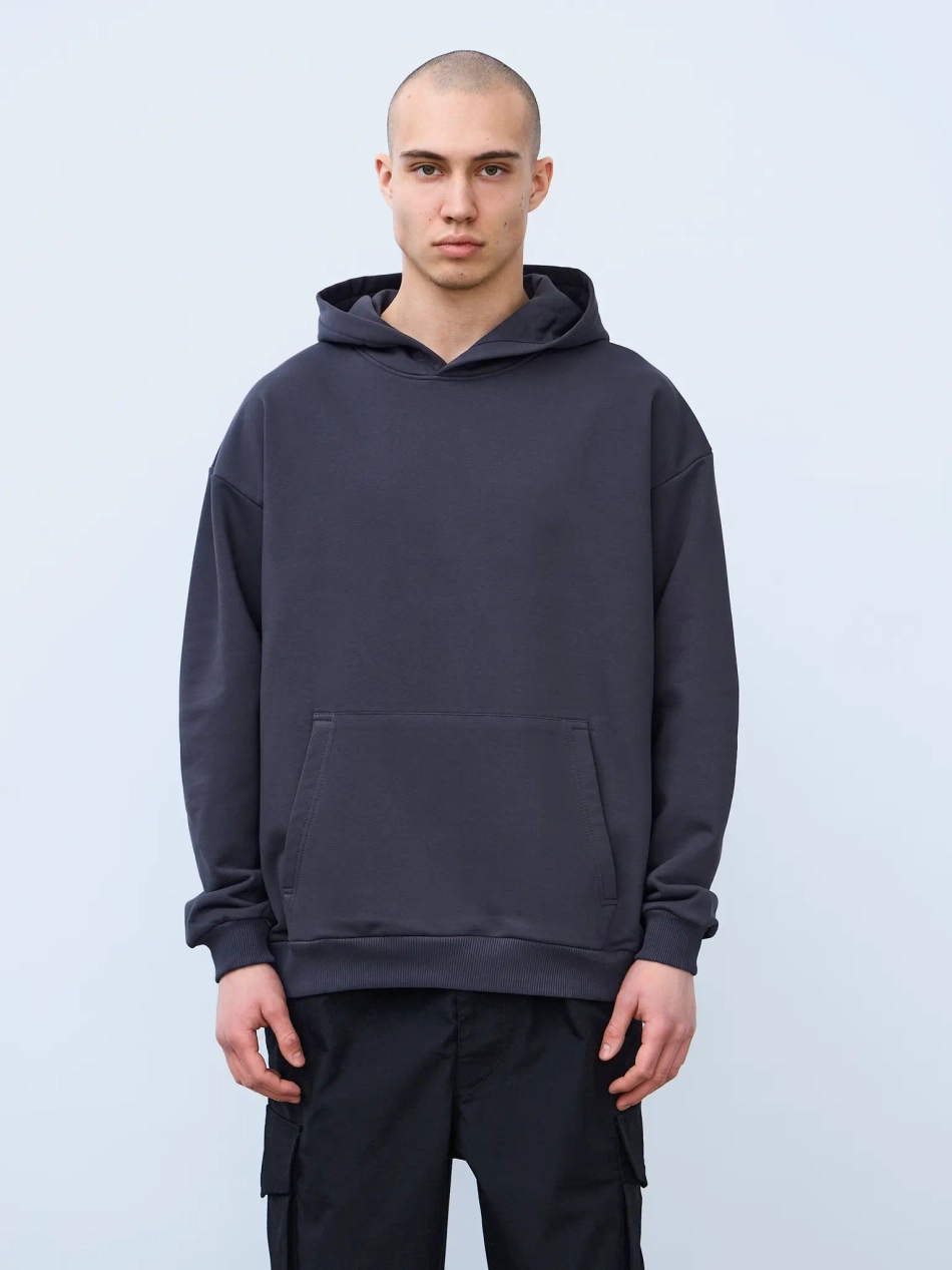 Худи оверсайз без начеса (графит)