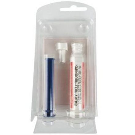 Флюс-гель для пайки, КАНИФОЛЬ-ГЕЛЬ АКТИВ, 12мл, техно-шприц, блистер REXANT