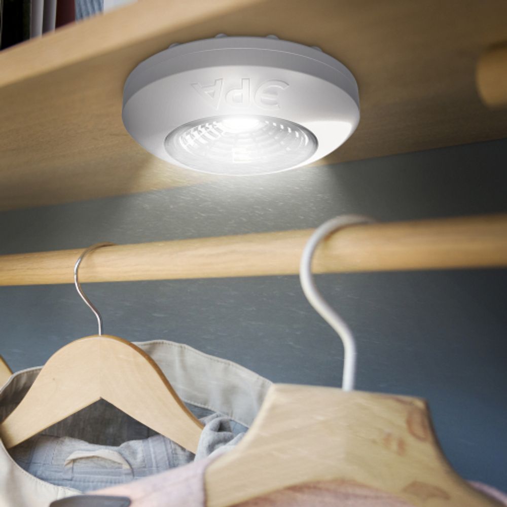 Светодиодный фонарь подсветка ЭРА Пушлайт SB-502 Аврора самоклеящийся 3шт белый COB | Подсветка, пушлайты