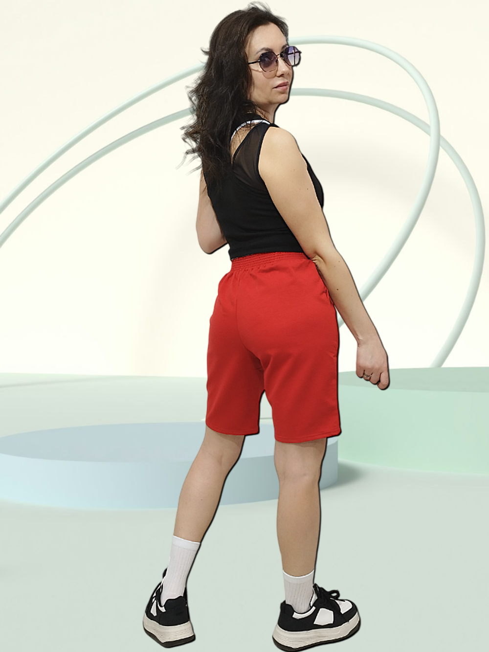 2178 Шорты женские кирпичный (56)