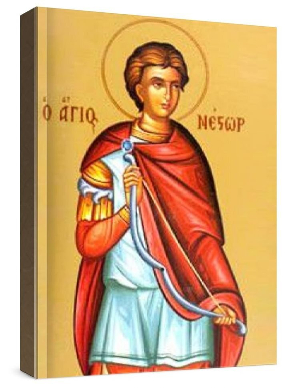 Нестор Солунский (рукописная икона)