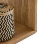 Комплект полок Эдгар 35х28х35 см деревянных / Полки напольные дизайнерские / стеллаж модульный - 2 куба из массива дуба, цвет натуральный дуб