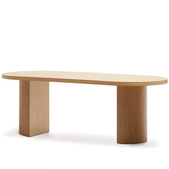 Стол Nealy с дубовым шпоном в натуральной отделке, 200 x 100 см