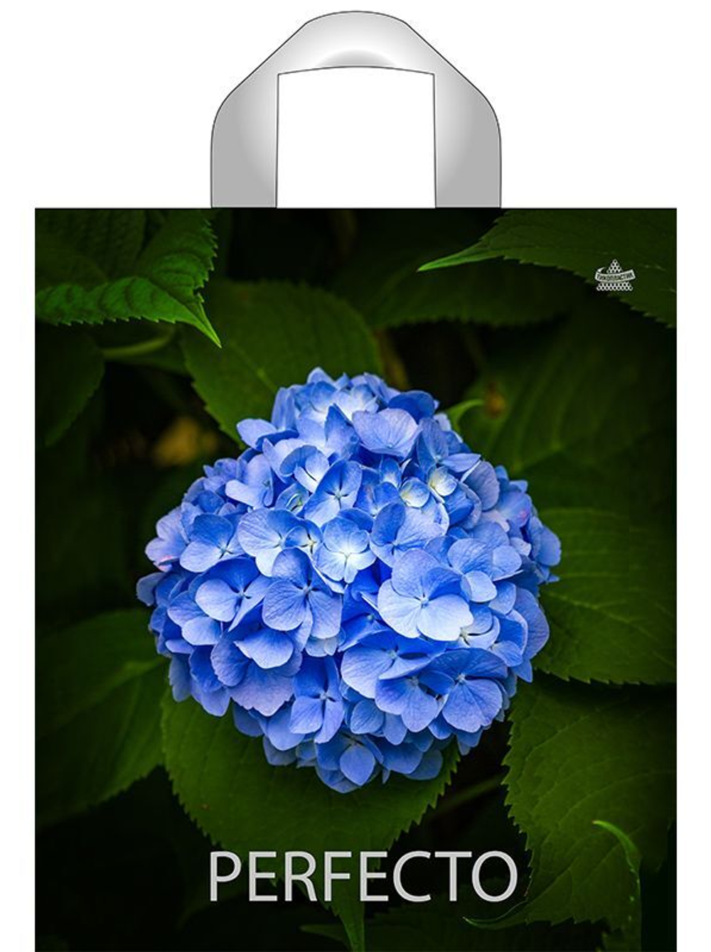 Пакет 35*31см (95мк) с петлевой ручкой "Перфекто Гортензия" ПВД