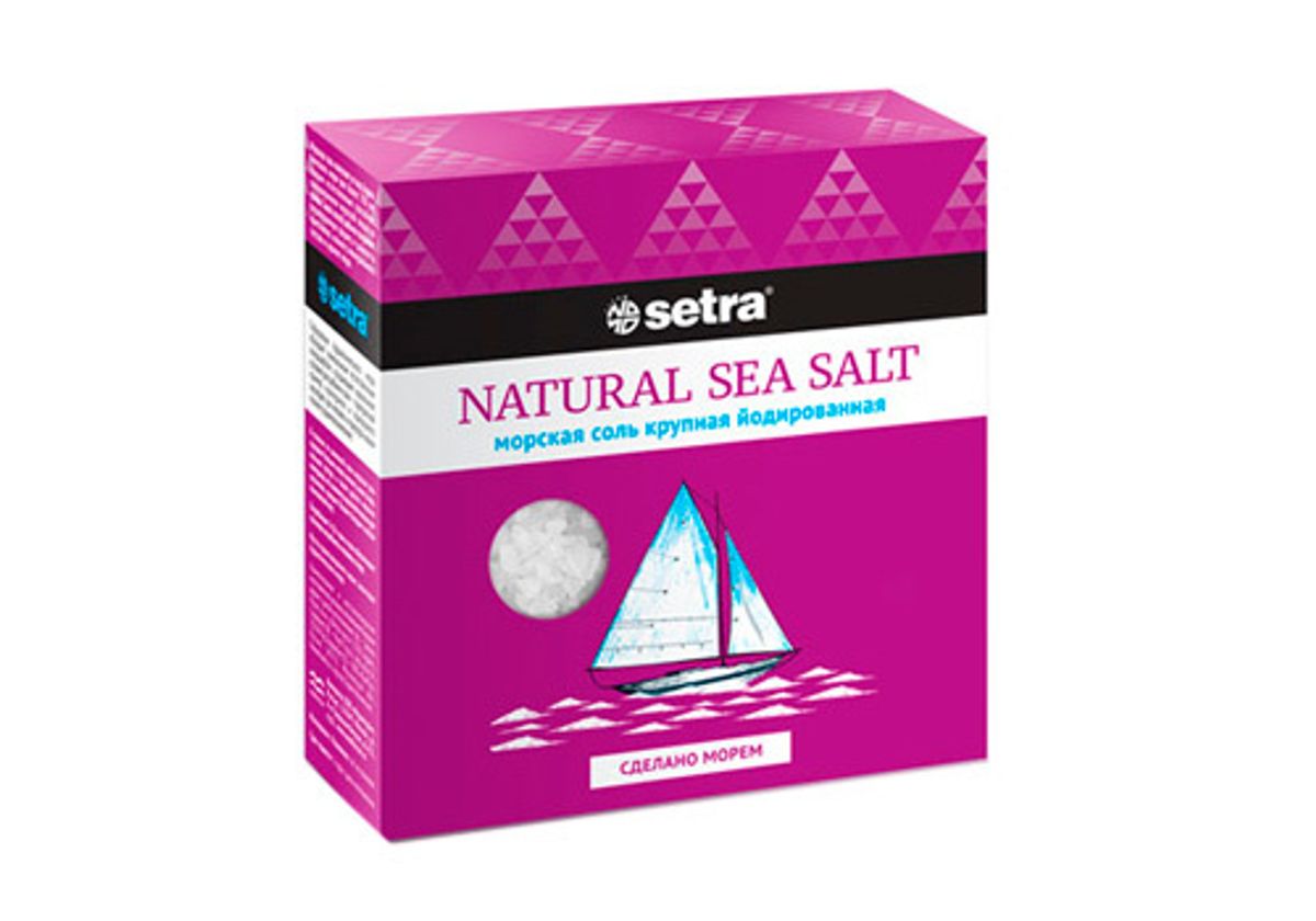 Соль морская крупная Сетра, 500г