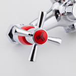 Смеситель для ванны, Frud, с кран-буксой, красн, R22118-10