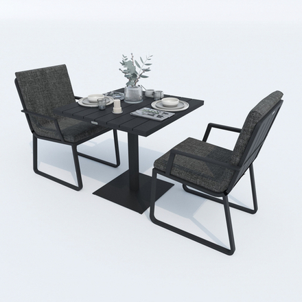 Стол обеденный Ideal Patio ДОЛЛА алюминий 80х80 см (1 ножка)