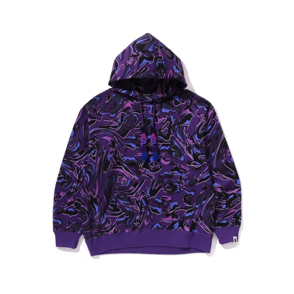 A Bathing Ape A Bathing Ape Bathing Ape Marbling Camo Relaxed Fit Pullover Худи