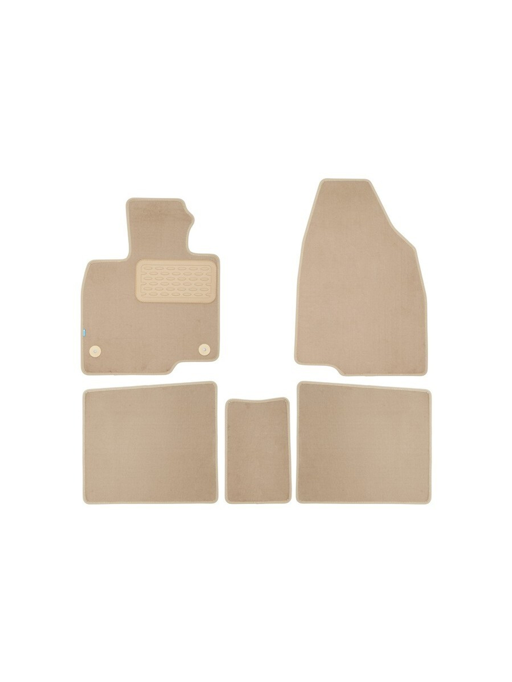 Коврики в салон для FAW Bestune T99 2023-, внедорожник , 5шт (текстиль, бежевые) KLEVER0406201822112KH