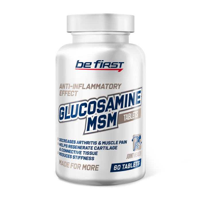 Глюкозамин с МСМ, Glucosamine + MSM, Be First, 60 таблеток