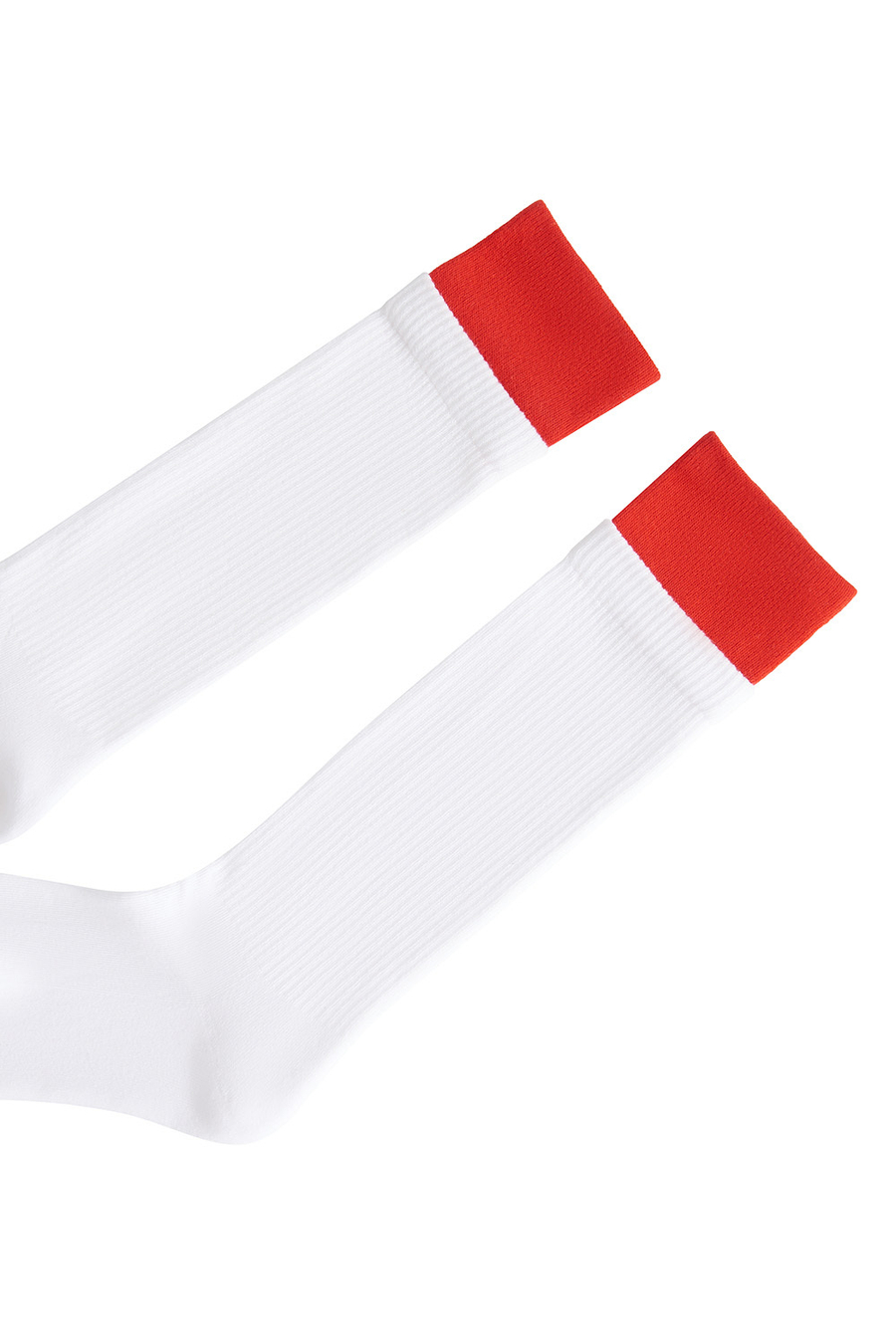 Носки из хлопка двухцветные Бело-красный