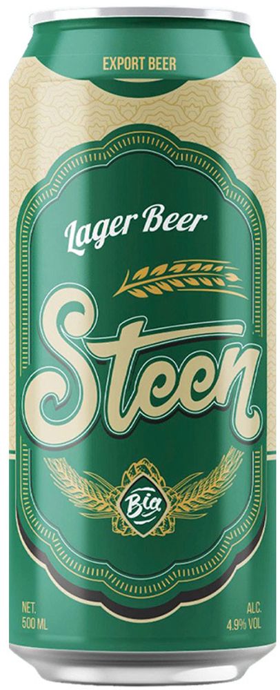 Пиво Стин Лагер Бир / Steen Lager Beer 0.5 - банка