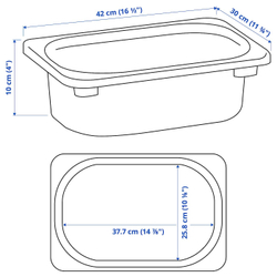 IKEA TROFAST  (ИКЕА ТРОФАСТ)  -  Контейнер, белый, 42x30x10 см