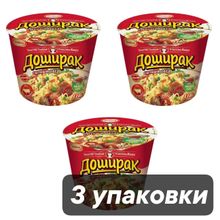 Doshirak Сытный обед Лапша с мясным соусом 110 г, 3 шт