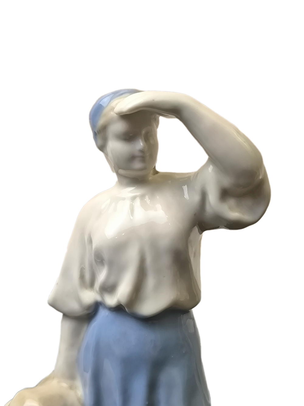 Фарфоровая статуэтка "Колхозница со снопом" Полонский ЗХК