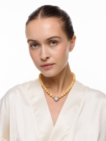 Колье "Autumn Heart Yellow" Silver