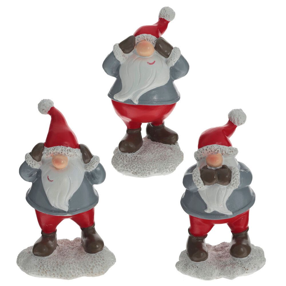 GAEM Фигурка декоративная "Дед мороз", L6 W5 H10,5 см, 3в.