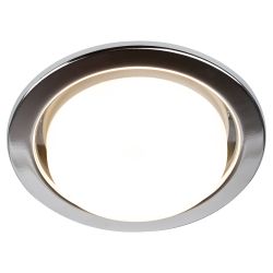 Светильник встраиваемый ЭРА KL35 CН /1 (к) под лампу GX53 хром термокольцо в комплекте | Встраиваемые светильники Для ламп GX53