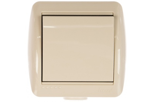 Выключатель 1-кл LEZARD Ната кремовый