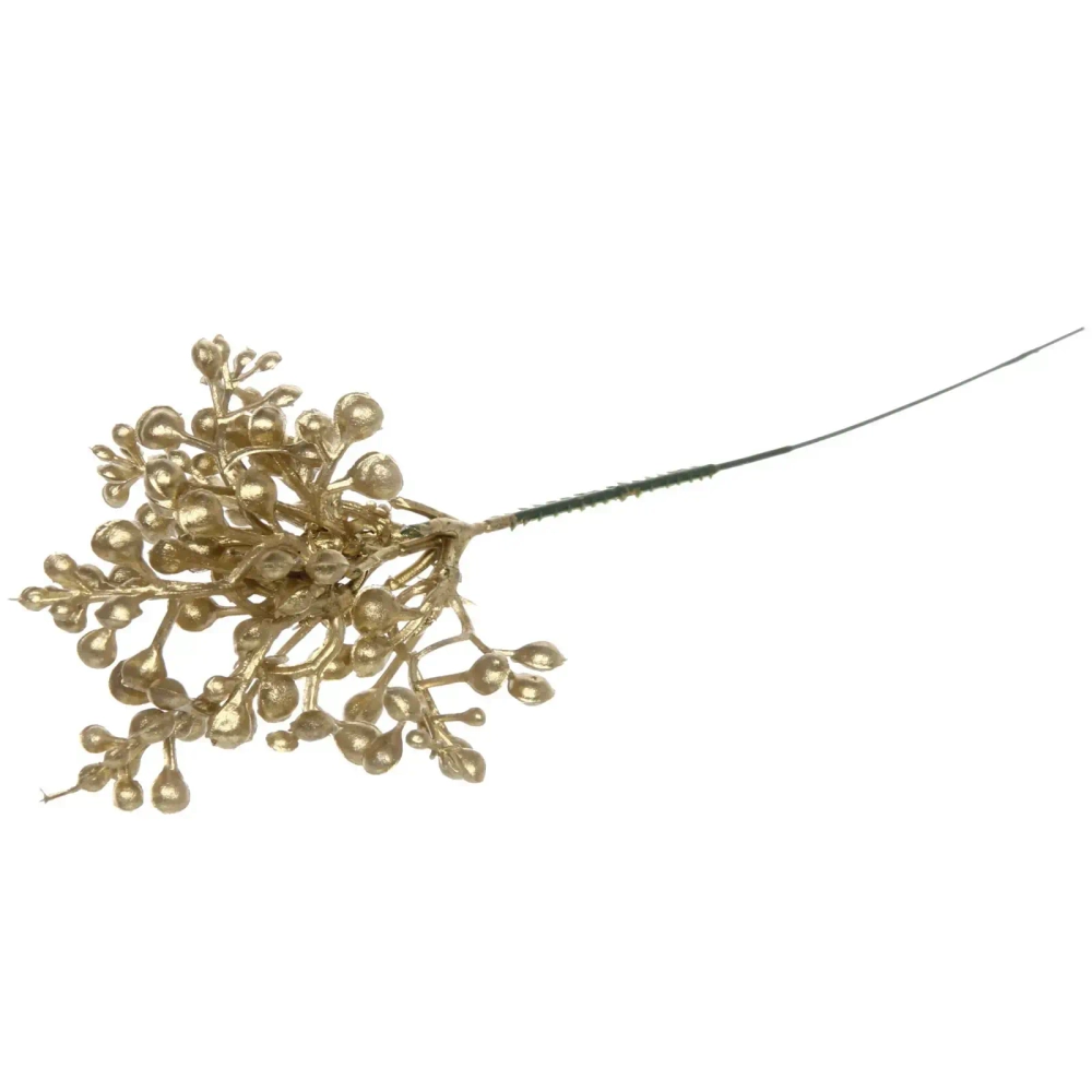 Ветка декоративная «Блеск ягод» 15 см, Шампань