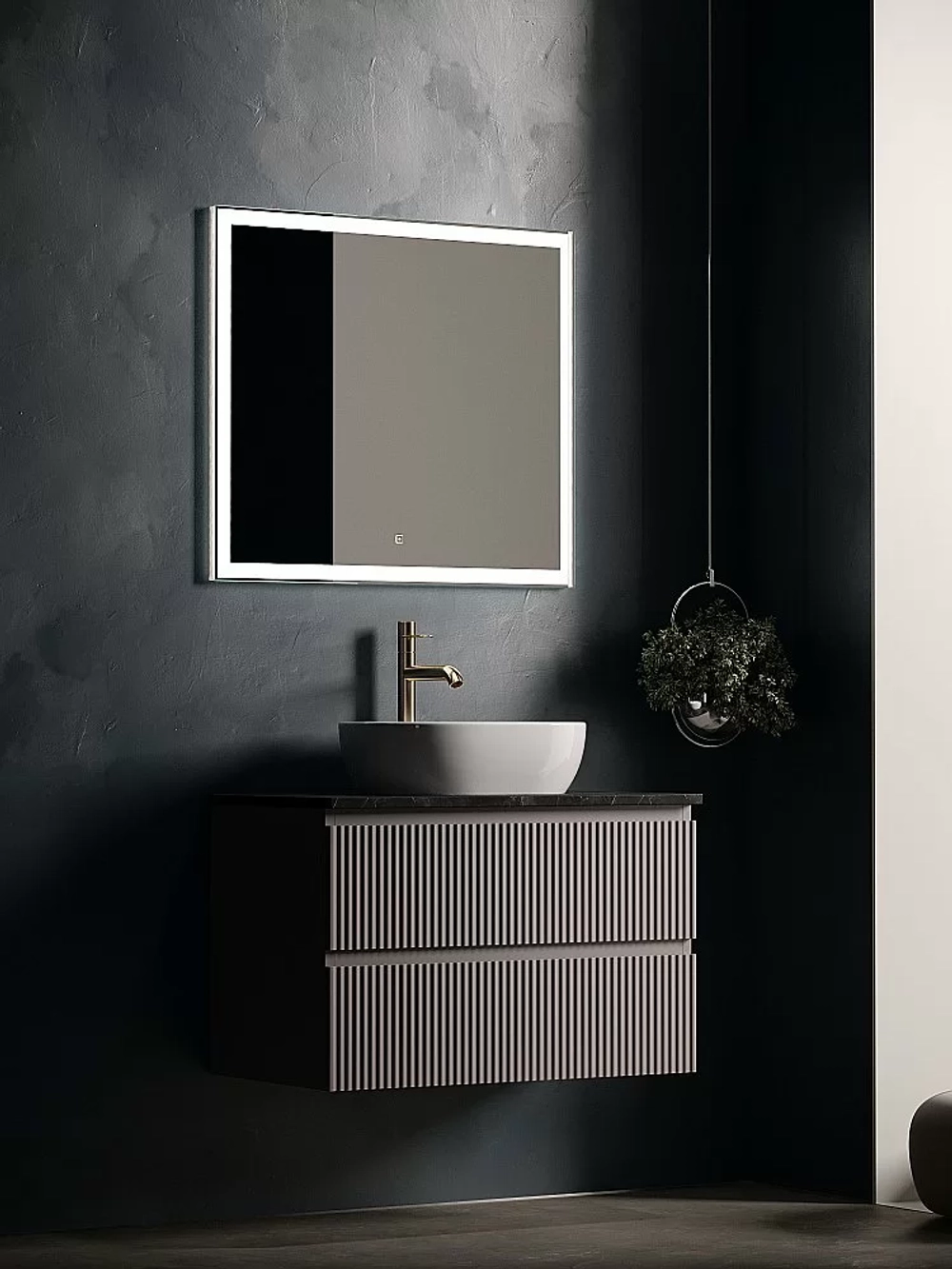 Тумба с раковиной Sancos SNOB R 80 со столешницей, Doha Soft