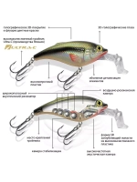 Воблер для рыбалки ТОЛСТЯК SR 66mm,