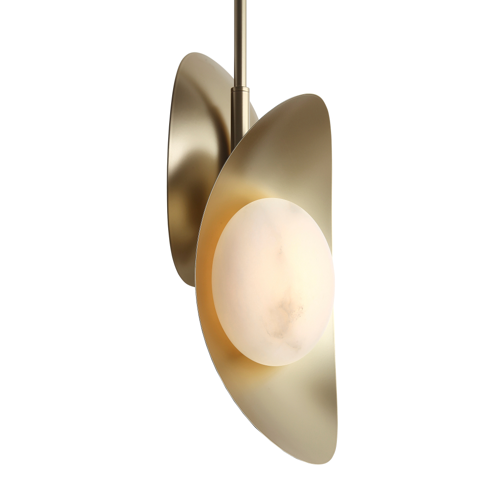 Светильник светодиодный, золотистый, алебастр, PEARL, LED, 7