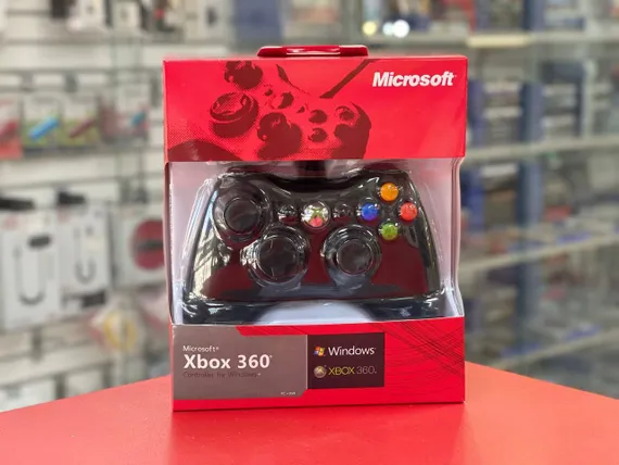 Проводной Геймпад/Джойстик для XBOX 360, белый (Красная упаковка)