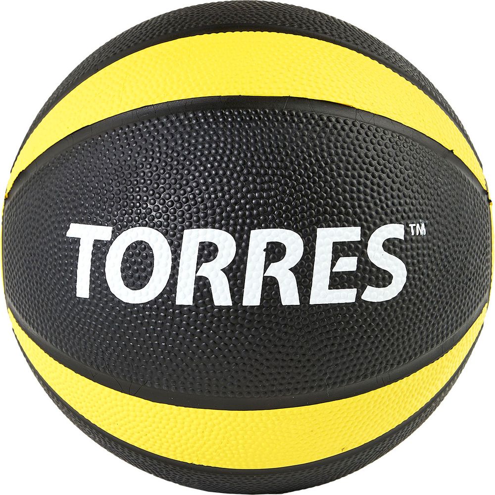 Медбол TORRES AL00221, 1кг., чёрно-желтый