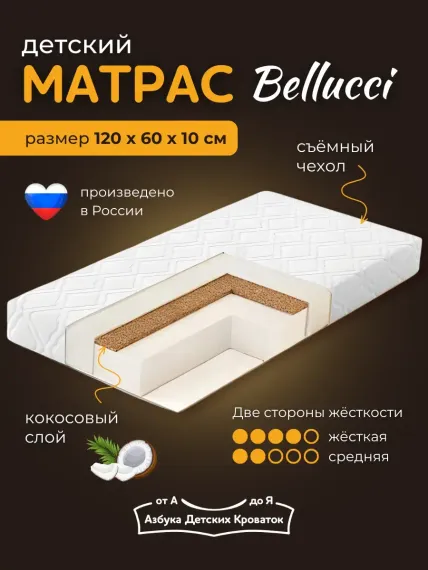 Матрас Азбука Кроваток беллучи 120х60