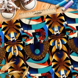 Ткань оксфорд 600  африканская маска