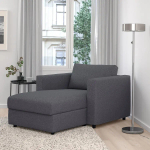 Кресло-кровать - IKEA VIMLE, 111х164х83 см, серый, ВИМЛЕ ИКЕА