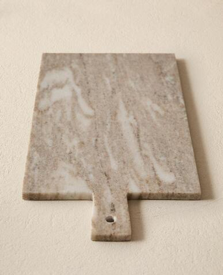 ZARA HOME МРАМОРНАЯ РАЗДЕЛОЧНАЯ ДОСКА С РУЧКОЙ, СЕРЫЙ