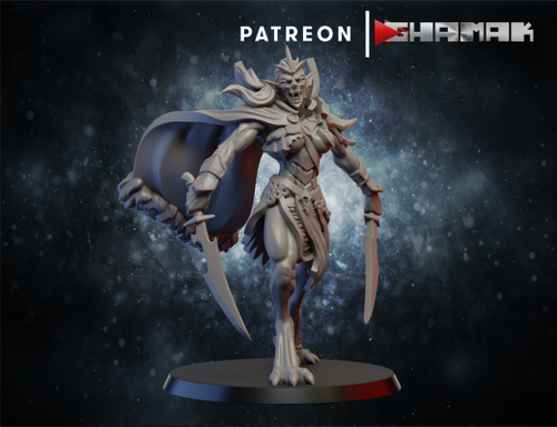 Grand Alliance Death Soulblight Gravelords Vampire Counts Vampire Lord Лорд вампир №1 с парными мечами миниатюра для dnd, днд, pathfinder, фентези, Настольная игра, НРИ, Варгейм, РПГ