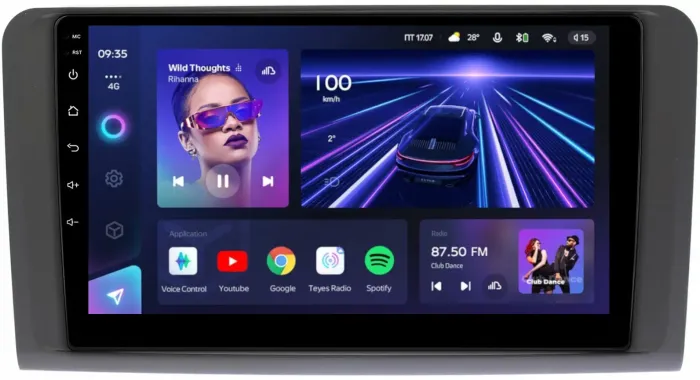 Магнитола для Mercedes-Benz GL (X164), ML (W164) 2005-2012 (рамка матовая) - Teyes CC3L на Android 10, CarPlay, 4G SIM-слот