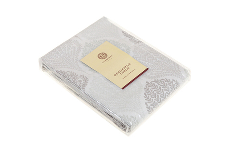 Покрывало 200х220 Luxberry Oliver бело-серое