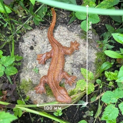 Фигурка садовая Ящерица, ржавый декор для сада, 1 шт.