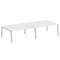 Metal System Рабочая станция на 4 места на А-образном м/к БА.СМ-4.5 Белый/Металл Серый 3600*1475*750