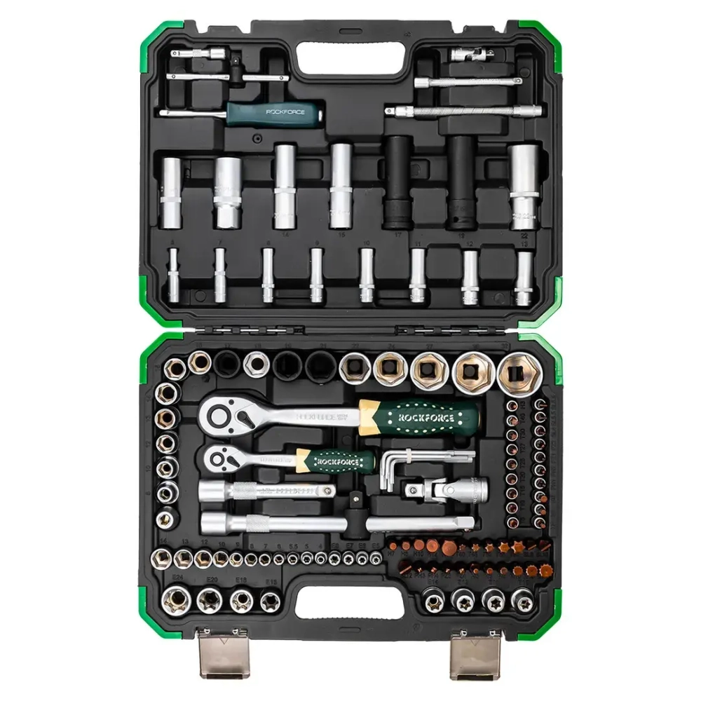 Набор инструментов 108+6пр. 1/4''1/2''6pt RockFORCE RF-41082-5 GOLD