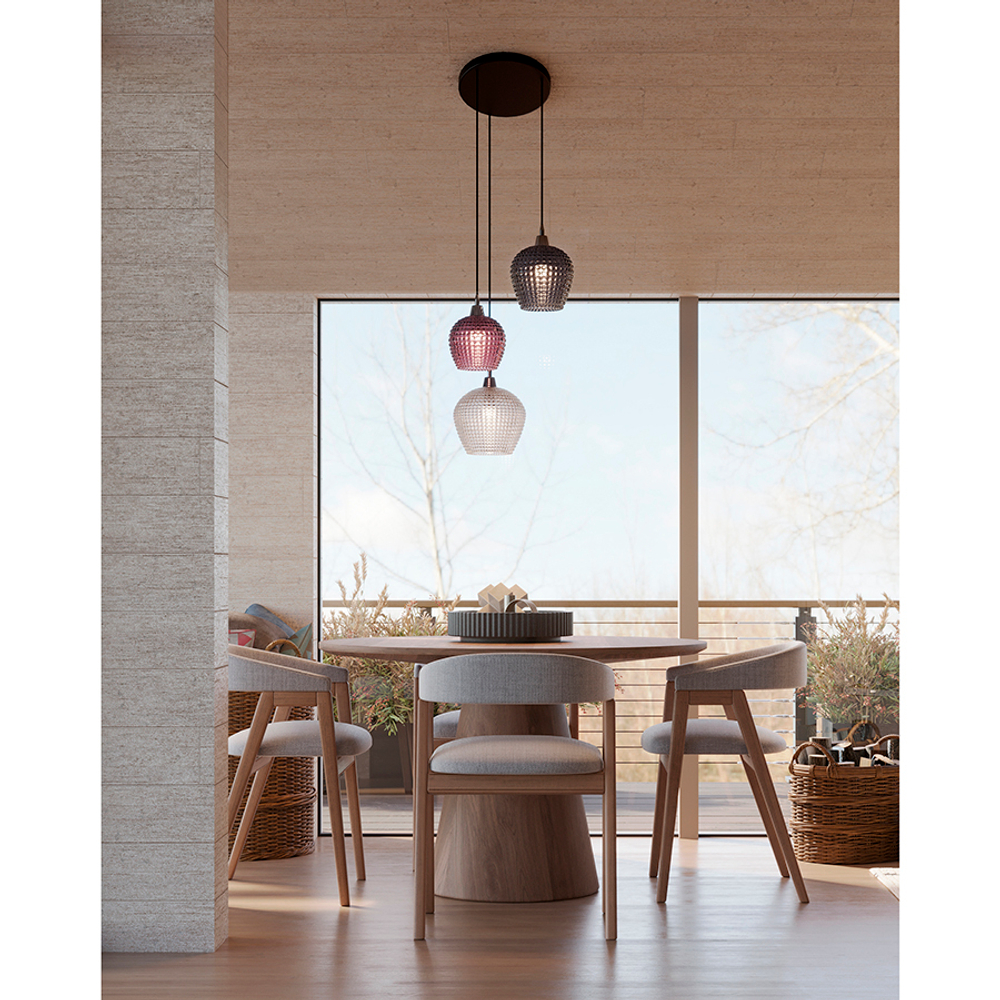 Светильник подвесной каскадный aurora, D50 см, сливовый/серый/прозрачный