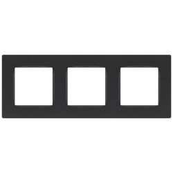 Рамка для розеток и выключателей ЭРА Серия 12 12-5203-12 на 3 поста, Классик, графит