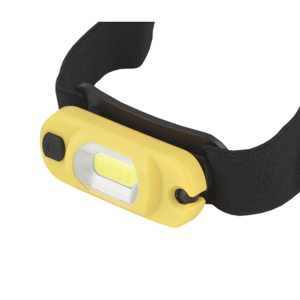 Фонарь налобный светодиодный ЭРА Рабочие Практик GA-801 аккумуляторный яркий мощный 4 режима жёлто-черный