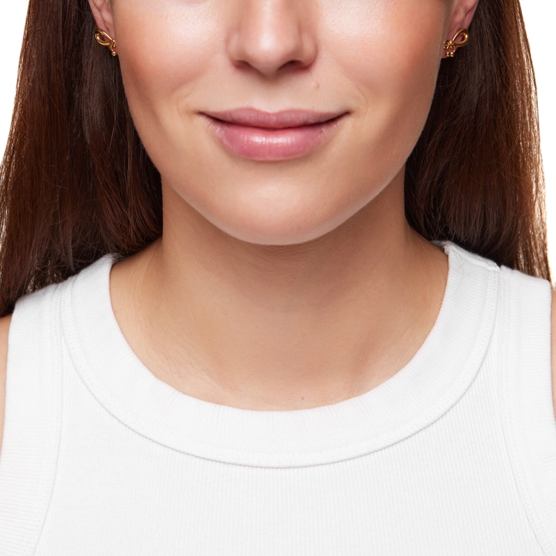 Серьги Бант с Пирсингом – Золото