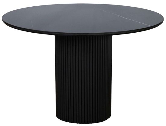 Стол DUBAI 90 Portrait Black gloss / black velvet