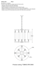 Подвесная люстра Crystal Lux TOMAS SP8 D650 CHROME