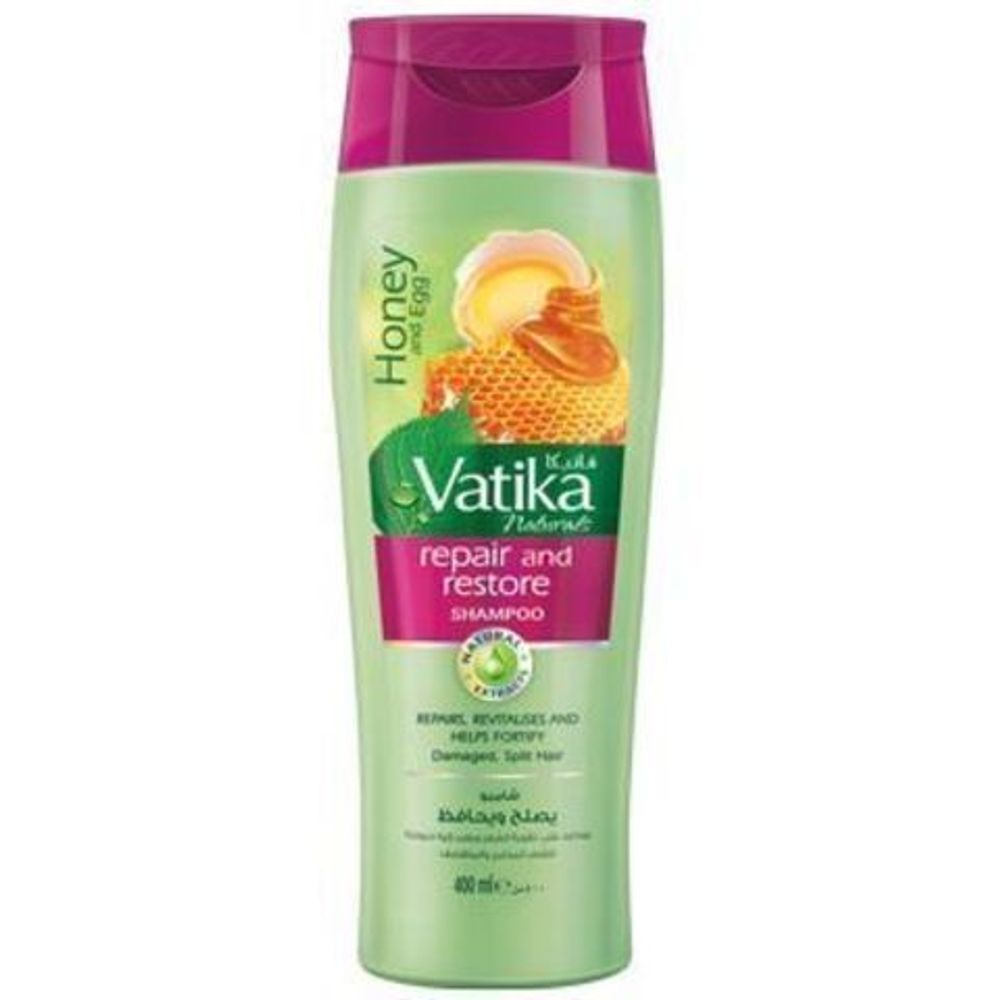 Шампунь Dabur Vatika Honey and Egg Repair and Restore Дабур Ватика Яйцо и Мёд Восстанавливающий для поврежденных, ломких и секущихся волос 200 мл