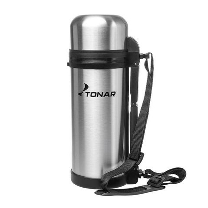 Термос Тонар 1800ML(C), дополнительная пластиковая чашка, складная ручка, ремень